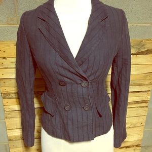 H&M Navy Pinstriped Blazer